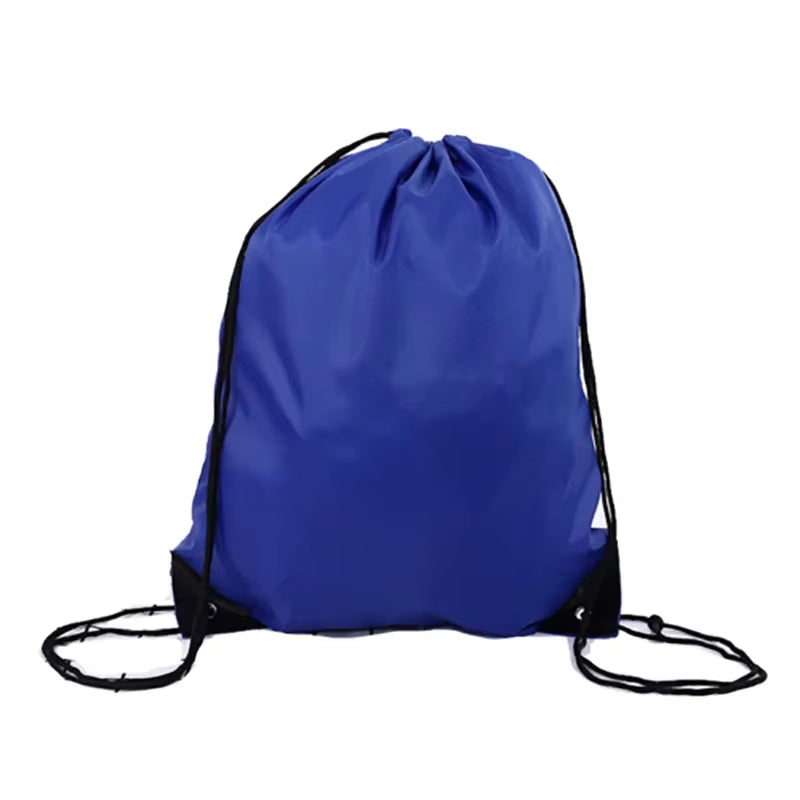 Nylon Color Portable Sports Bag Thicken Drawstring Belt Riding Backpack Gym Drawstring Shoes Bag Clothes Backpacks Waterproof