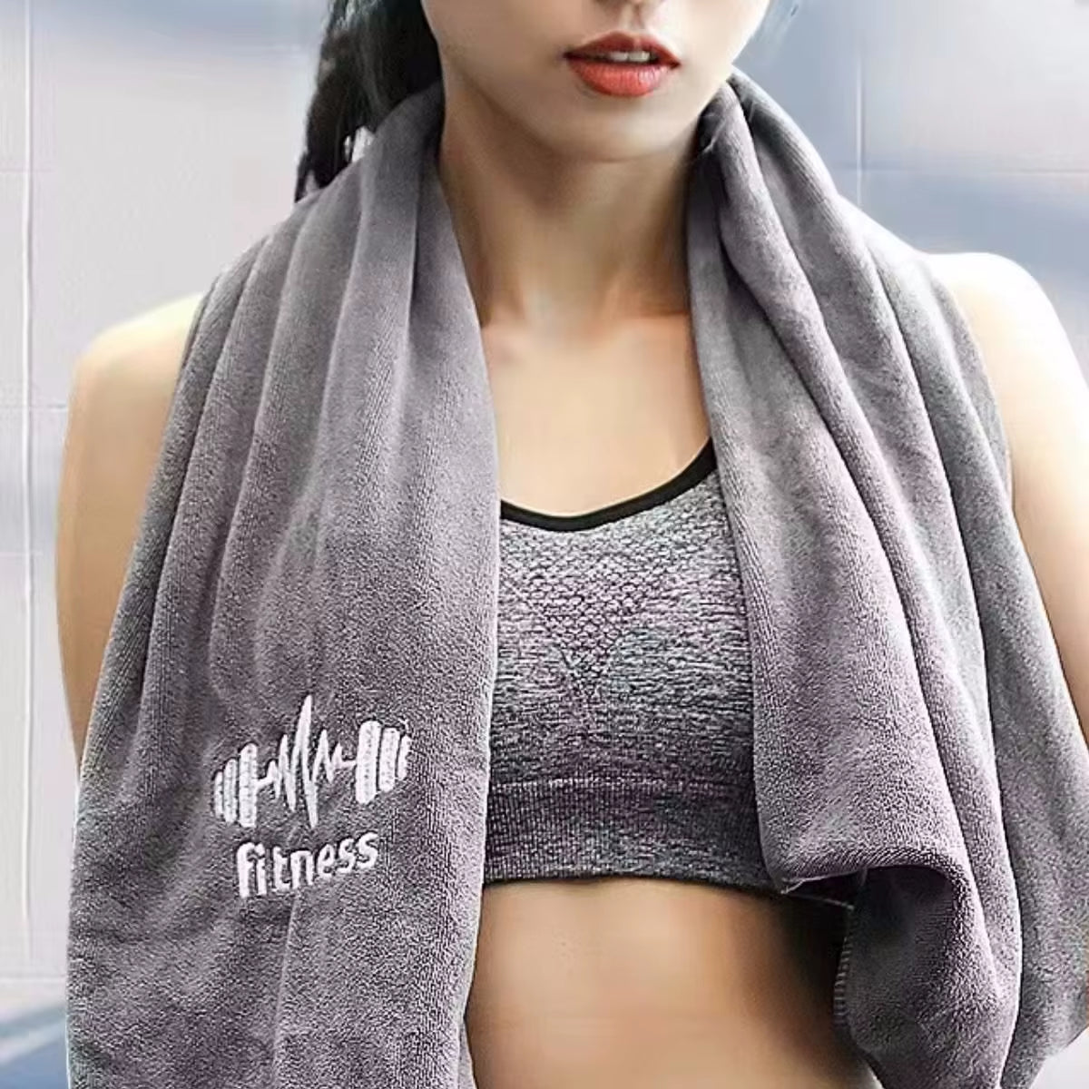 Sports Towel Men'S and Women'S Sweat Gym Mat Basketball Quick Dry Towel Running Increase Sweat Towel