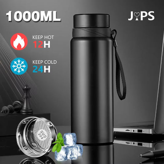 1L Insulated Water Bottle Hot Cold Water Bottle Water Tea Coffee Vacuum Insulated Bottle Stainless Steel Insulated Bottle