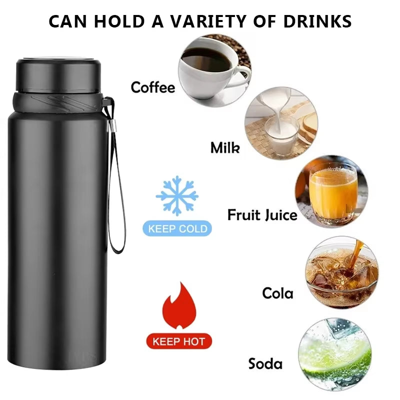 1L Insulated Water Bottle Hot Cold Water Bottle Water Tea Coffee Vacuum Insulated Bottle Stainless Steel Insulated Bottle