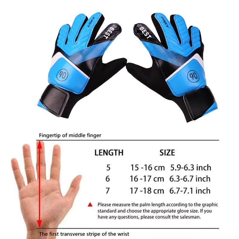 Goalkeeper Glove Latex Goalkeeper Gloves Football Protection Adults Anti-Slip Football Gloves Soccer Goalie