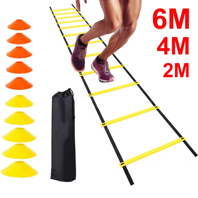 Football Agility Ladder Soccer Speed Parachute Football Cones Soccer Speed Training Ladder Set Sports Running Football Accessory